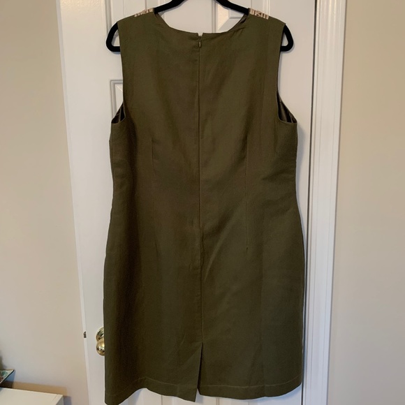 NWT!  APPRAISAL Sleeveless Olive Fully-lined Sheath, SZ 16 - Picture 4 of 14